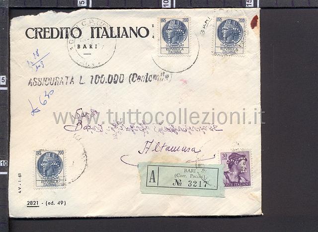 Collezionismo di storia postale buste viaggiate affrancatura tariffe postali degli anni 1960-69